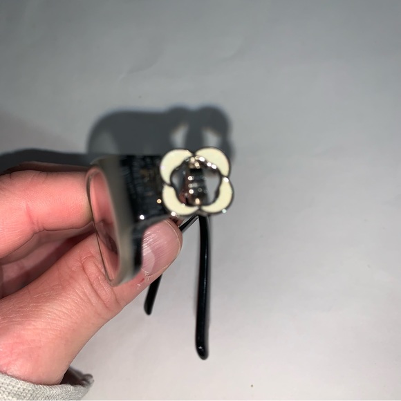 CHANEL two-tone Gray/Black NARROW Rx eyeglass FRAMES w/clamshell case - Picture 10 of 13